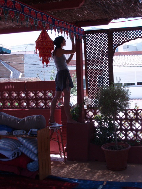 karma yoga en terraza